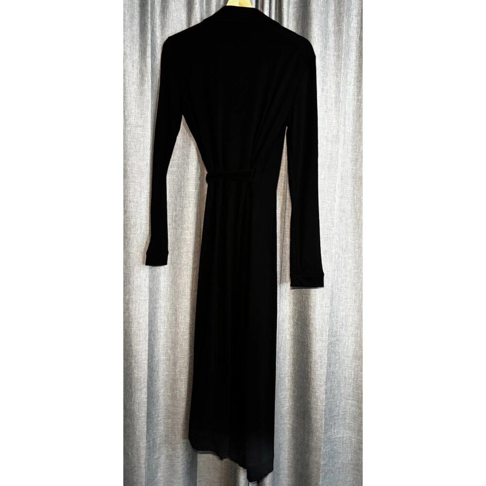 NWT QUINCE 100% SILK JERSEY MIDI WRAP DRESS Size Small Black MSRP $150 - Picture 10 of 16